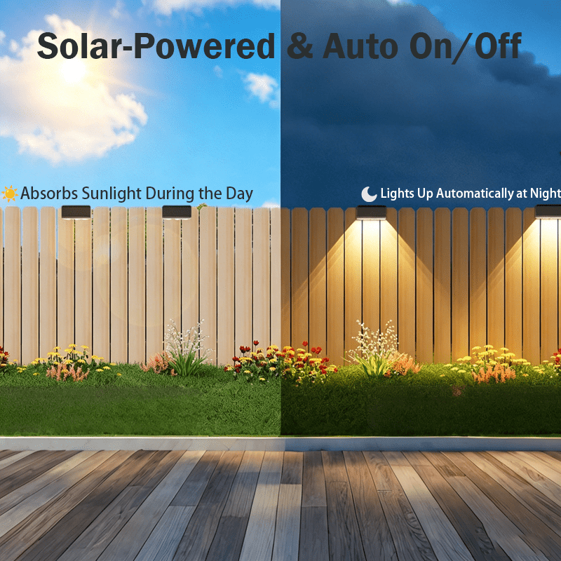 3-LED Convex Mirror Solar Wall Light with Smart Sensor
