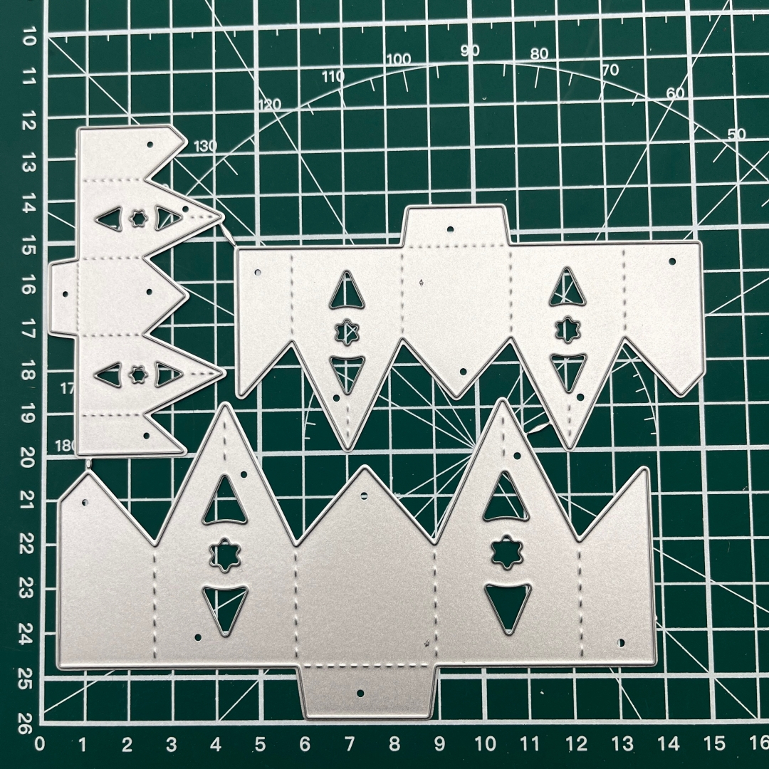 Image of A Of 3 Sized Folding Metal Cutting Dies Featuring Star Patterns, Ideal For Christmas Cards, Scrapbooking, And Paper Crafts With Knives, Dies, , And Templates