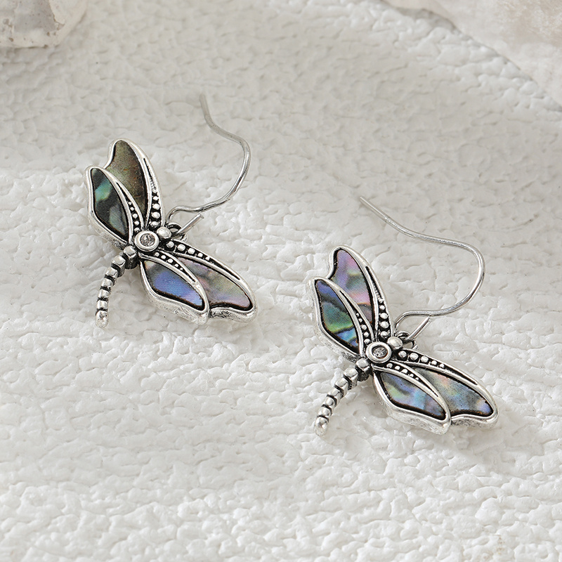 TEMU Bohemian Style Drooping Dragonfly Earrings For Women, Daily Dating, Vacation, Niche, High-end, Drop Glazed Earrings