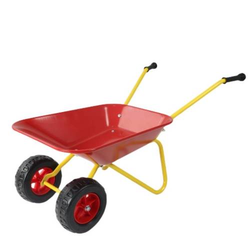 33lbs metal trolley heavy duty two wheeled steel pallet for gardening ideal for leaves soil sand red