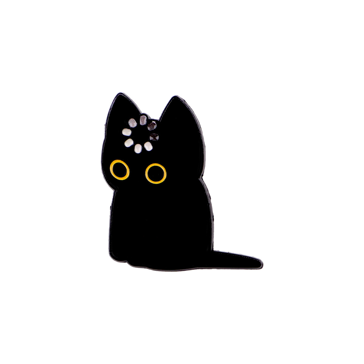1pc Black Cat Enamel Pin Cute Lapel Pins Badges On Backpack Men's Brooch Clothes Gift Jewelry Fashion Accessories