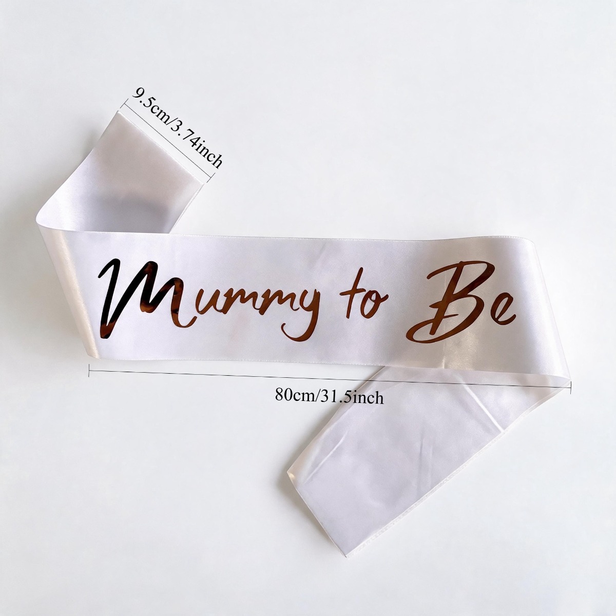 TEMU 1pc Minimalist White Satin Shoulder Sash Printed To Be, Pregnant Mom Costume Accessory