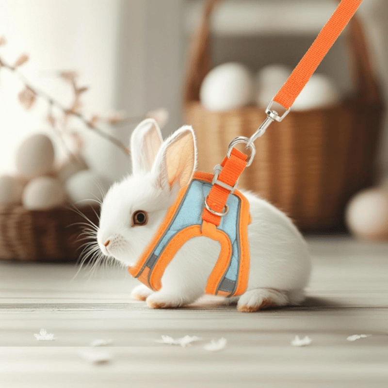 Dit is een tuigje en riemset gemaakt van verstelbaar, reflecterend materiaal