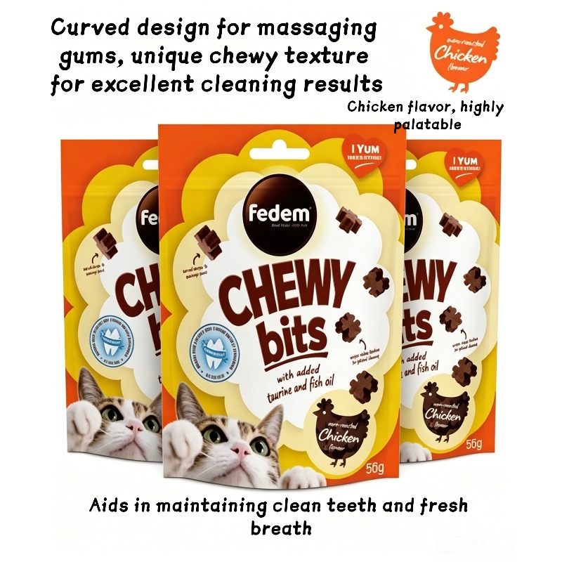 chicken flavored chewable   are a   snack that cats can eat with     dogs can enjoy them making them a nutritious and   for pets that can clean teeth and massage gums Product details 0