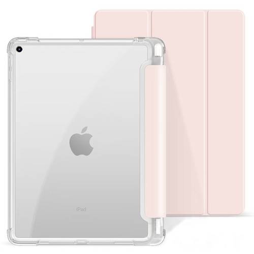 ipad protective case high end pu triple fold stand frosted semi transparent back panel built in pen slot suitable for ipad mini full series compatible with 7 9 8 3 9 9 11 1 12 9 13inch multifunctional ipad protective case