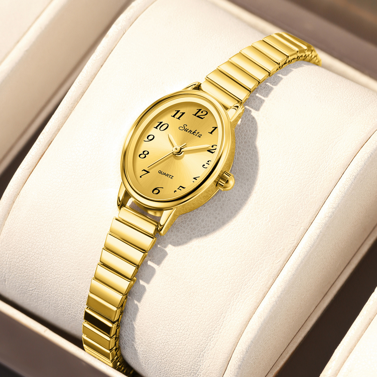 Image of Lige Elegant Commuter Women's Watch (bracelet Included) Easy-to-read Three- Spring Stainless Steel Strap Suitable For Holiday Gifts