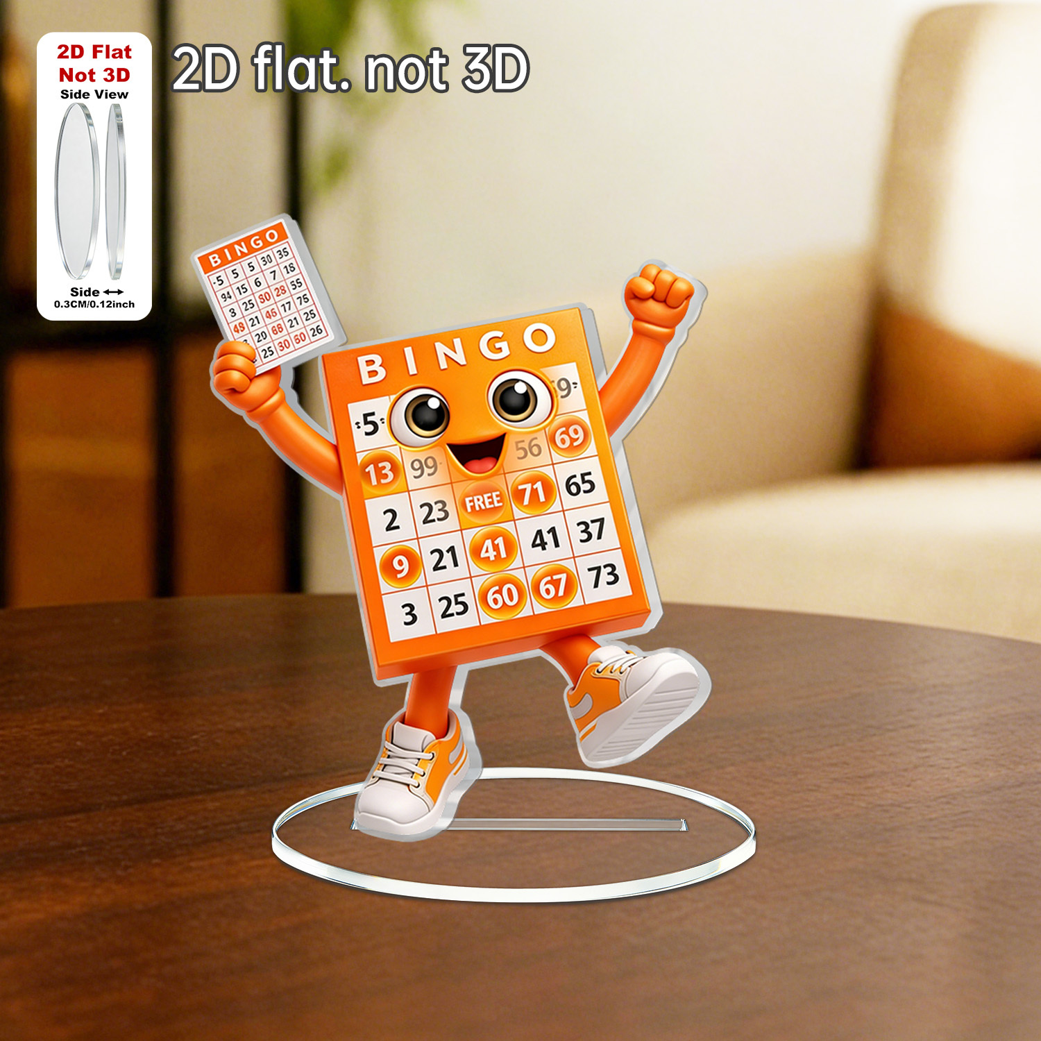 TEMU 2d Plane 1 Bikini Card Theme Acrylic Desktop Ornament, Suitable For Bikini Game Lovers, Students And Leisure Enthusiasts Desktop Ornament Small