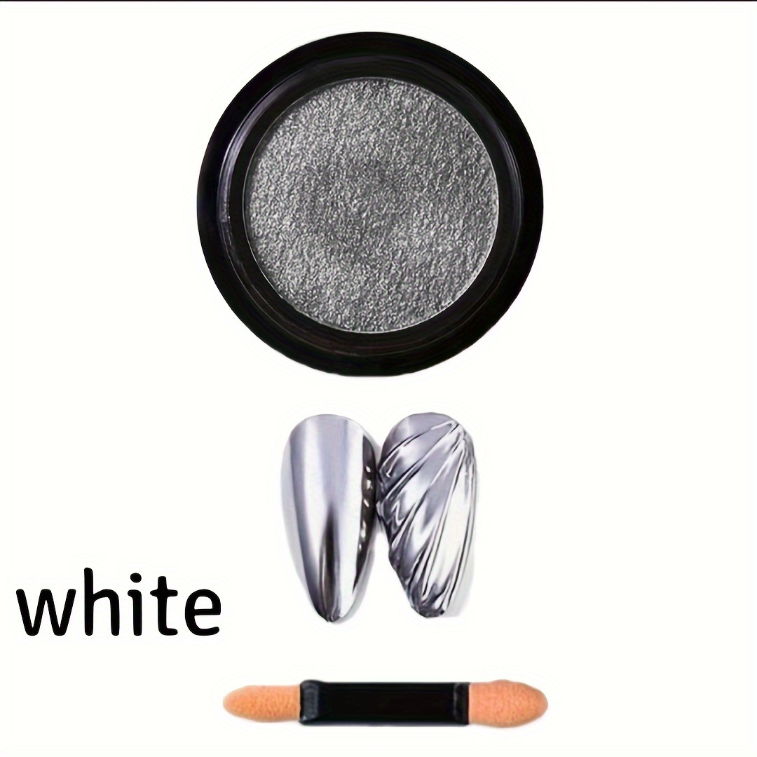 TEMU Golden Powder For Nails - Sparkling 3d Effect, Long-lasting Shine, Round Powder For Nail , Nail Art Accessorie