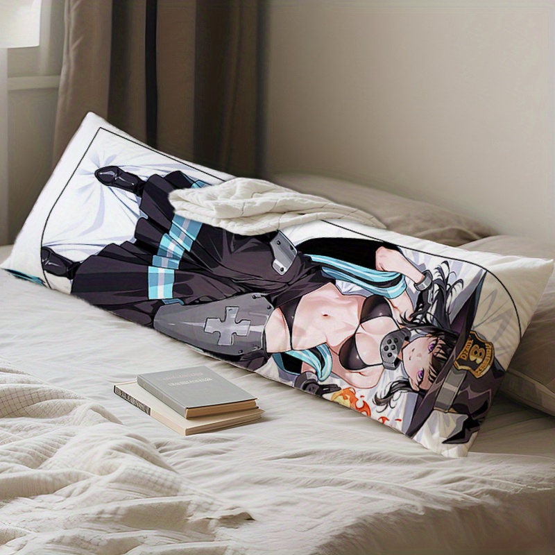 1pc stylish anime pillow cover high definition double sided print design sporty orange trousers witch   polyester   friendly 59x19 6 inches ideal for car bedroom sofa bedding living room decor anime pillow covers witchinspired design polyester fabric for halloween Product details 3
