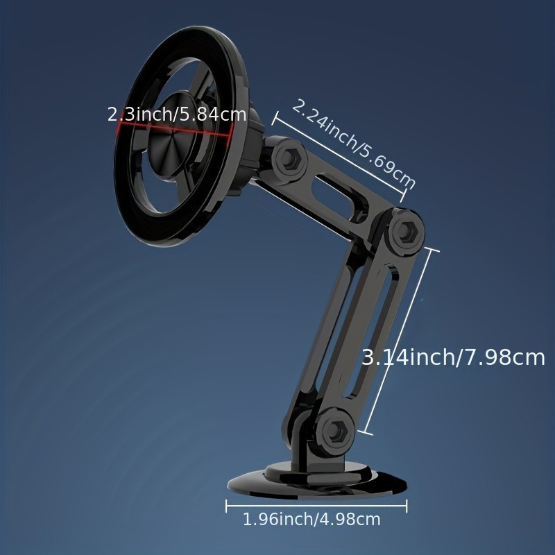 Car Phone Holder, Magnetic Universal Magnet Phone Mount For All Cell Phone Holder Stand, Adjustable Retractable Car Phone Mount - Multifunctional Telescopic Arm, Waterproof, Adjustable mobile phone Stand, Lazy Stand, It Can Rotate 360 Degrees And Be Adjusted With One Hand