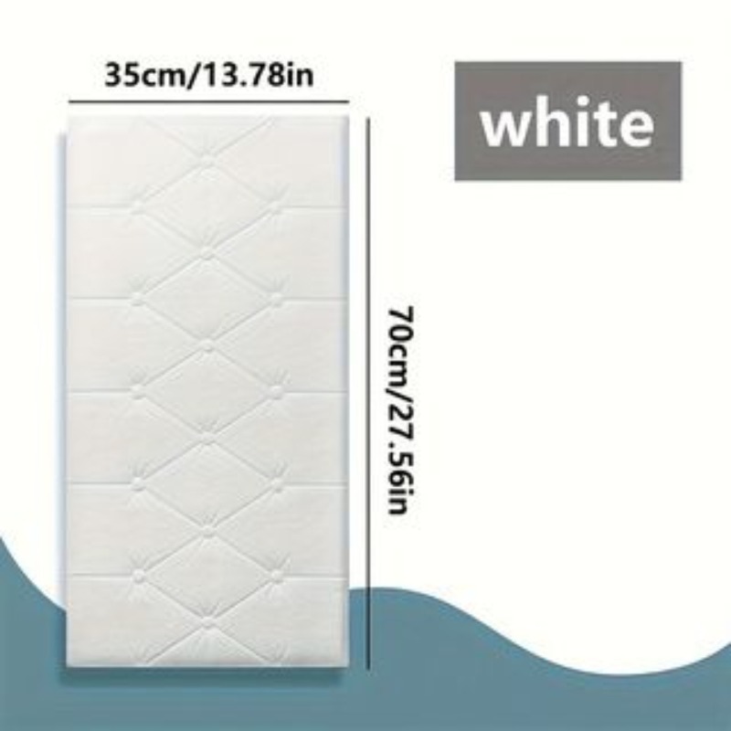 TEMU 7pcs Self-adhesive 3d Foam Wall Panel Set An Xpe Cushioning Pad That And , Suitable For Headboard Bumper Boards And Room Wall Protection, To