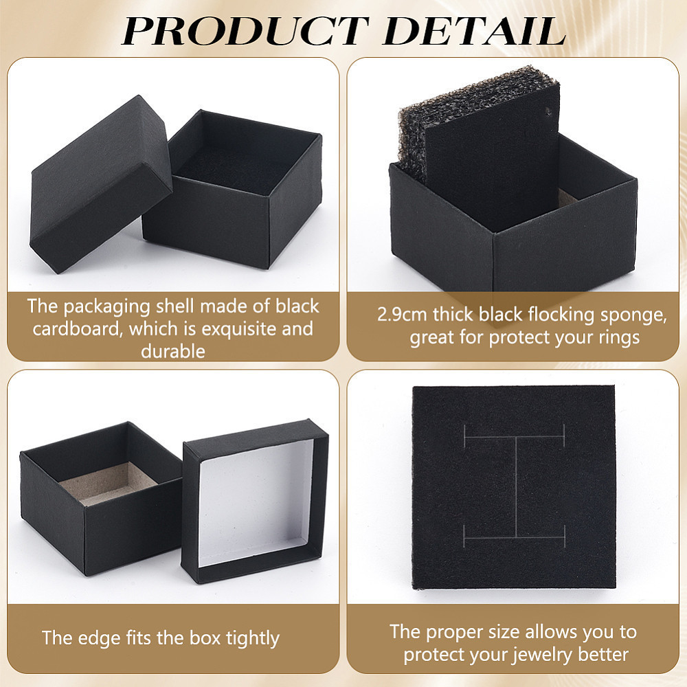 85pcs Square Paper Ring Storage Boxes