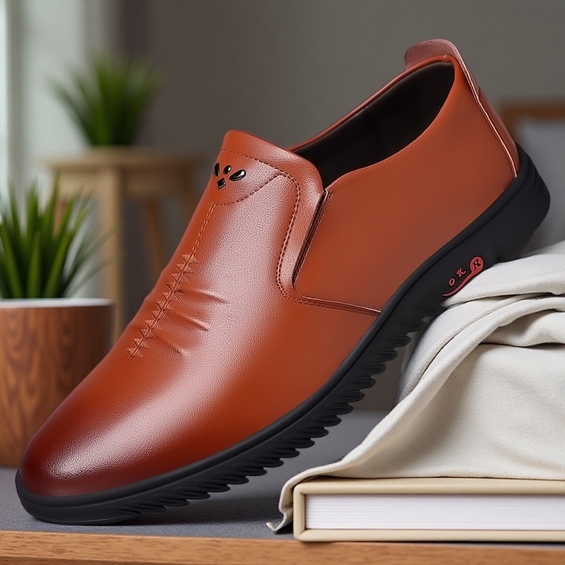 Classic Comfort Men's Shoes & Boots, Dual-Purpose for Work and Commute, Suitable for 11 Occasions, Slip-Resistant Lightweight Classic Office Casual Wear