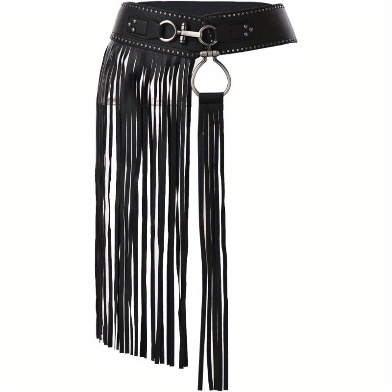 womens punk fringe tassel skirt belt vintage gothic Temu Germany