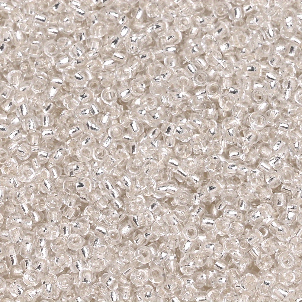 Image of 2500pcs 1.5mm Silvery-filled Glass Seed Beads For Random Mixed Color For Embroidering Diy Bracelet Necklace Handmade Accessories