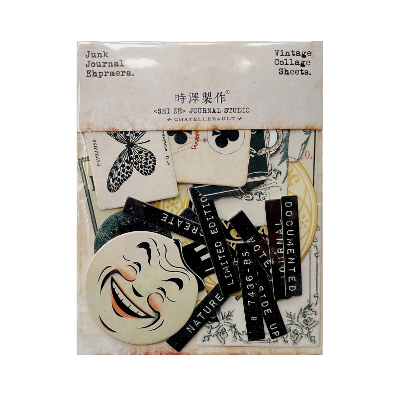 TEMU Una di 25 fogli con personaggi retr簷 eccentrici, per creare journal junk spessi. Questo kit collage materiali vintage per scrapbooking e carta