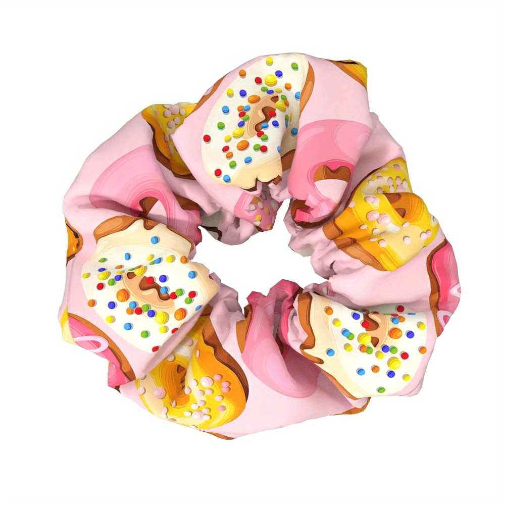 TEMU 1pc Of Women's Fabric Hair Tie With A Large Design, A Decorative Hair Accessory For Tying Hair, Perfect As A Gift For Parties And Holidays
