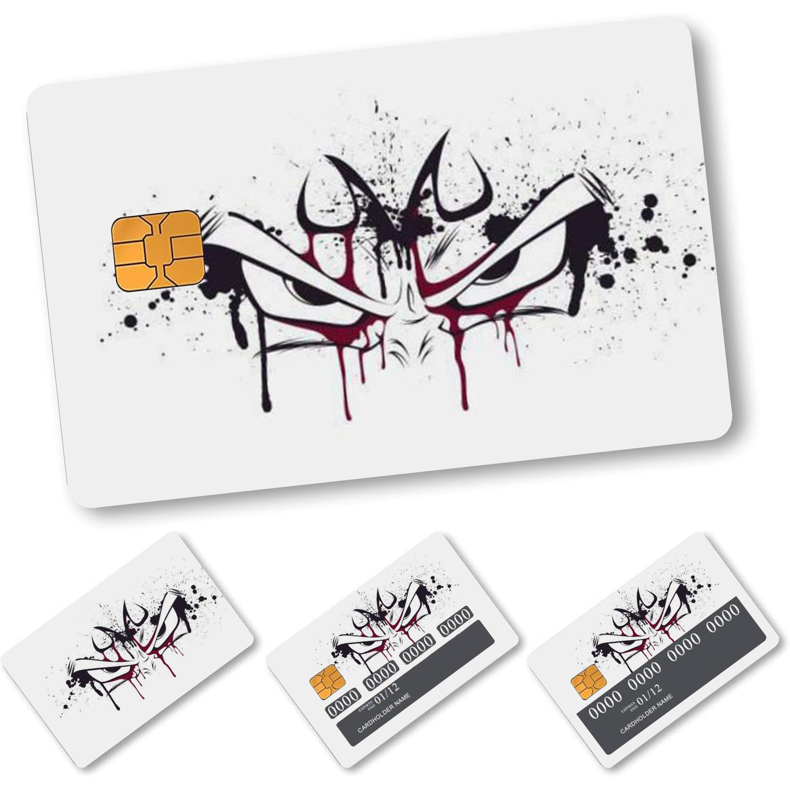 

4-pack Pvc Credit Card Skins, , Waterproof, Anti-scratch, Anti-fingerprint, Removable Self-adhesive Decorative Stickers For Credit, Debit, And Transit Cards