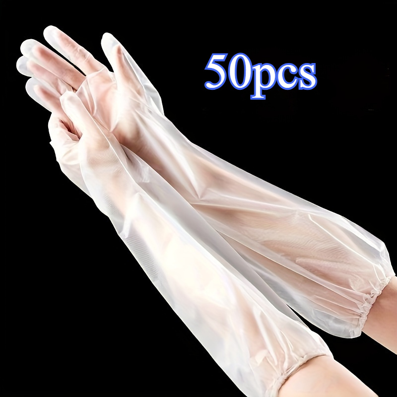 TEMU 50pcs Of Our Extra Long Kitchen Cleaning Gloves Offer Great , Dishwashing, Cleaning,
