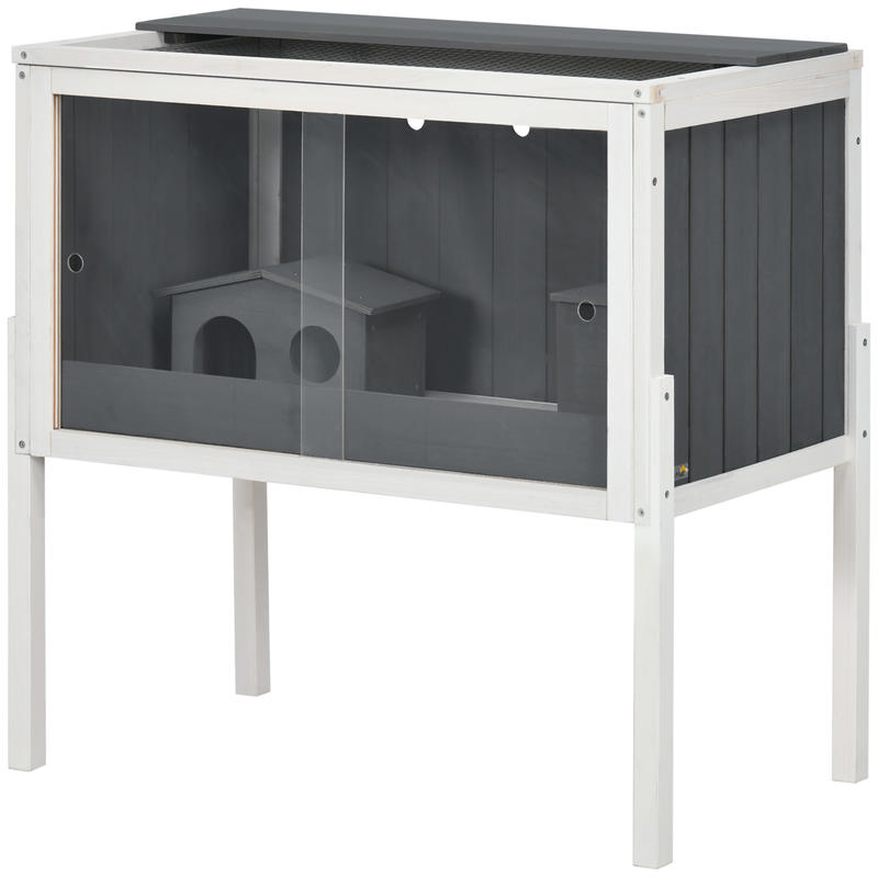 TEMU Large 3000 CmÂ² Hamster Cage With 2 Houses & Acrylic Sliding Doors - Sturdy Wood & Metal Dwarf Hamster Habitat, Spacious Safe Design For