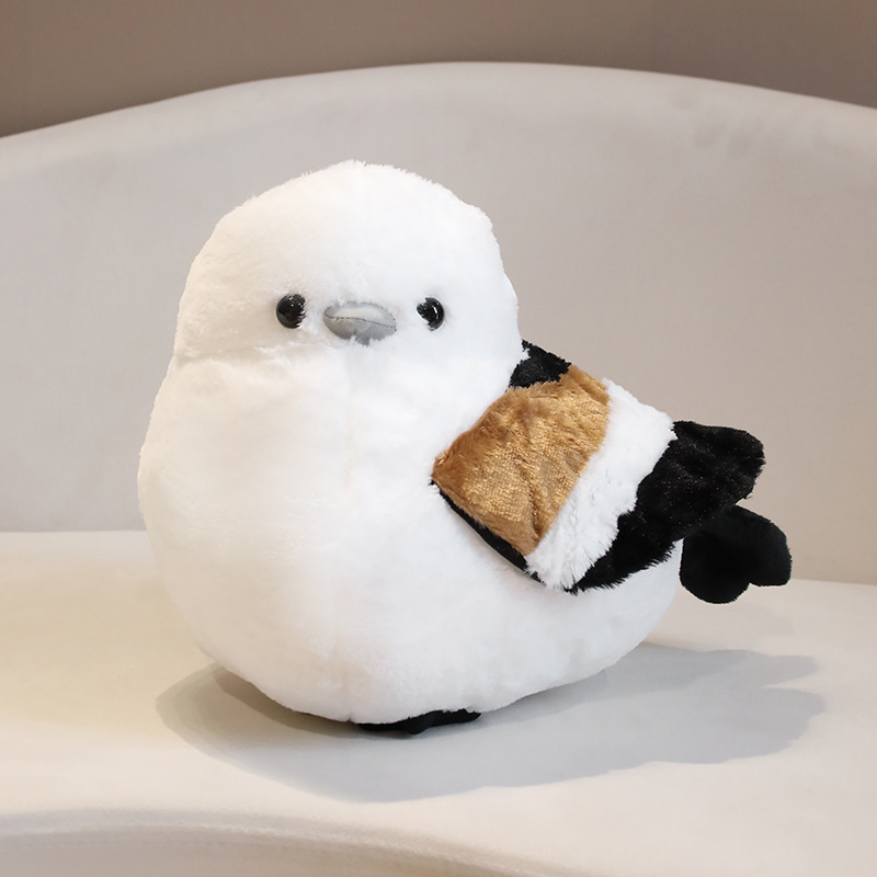TEMU かわいい 傾けた頭 ふわふわ シジュウカラ プラッシュソファ クッション 背もたれ