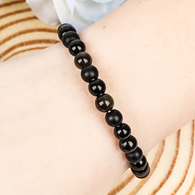 Women's Triple Protection Bracelet 6mm Beads Stackable Layered Jewelry