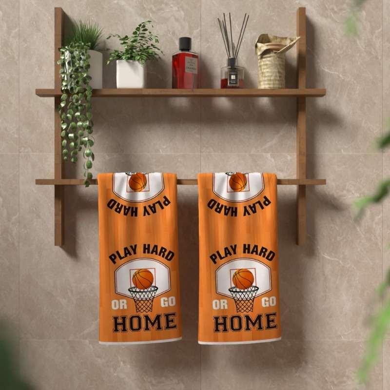 

2pcs Vintage Basketball Towels 18x26" - , Polyester For Gym, Kitchen & Bathroom - Perfect Gift For Sports Fans & Athletes, Basketball Accessories