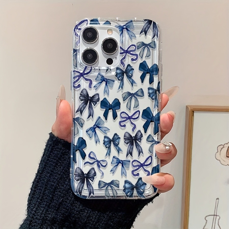 TEMU Phone Case: 1 Full-screen Bow Transparent Soft Phone Case, Suitable For Iphone 17/16/15/14/13/12/11/17 Pro And 14/15/16 Plus/12/13 Mini/17 Air,