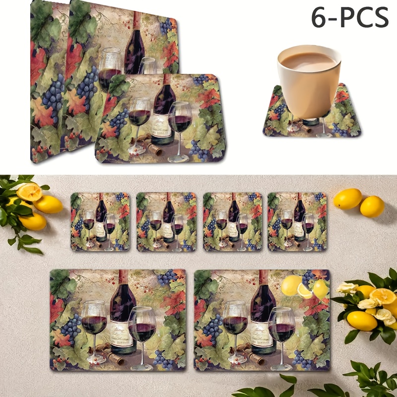 Vintage Holz Tischsets Und Untersetzer Set Für Tischdekoration_voghion.com