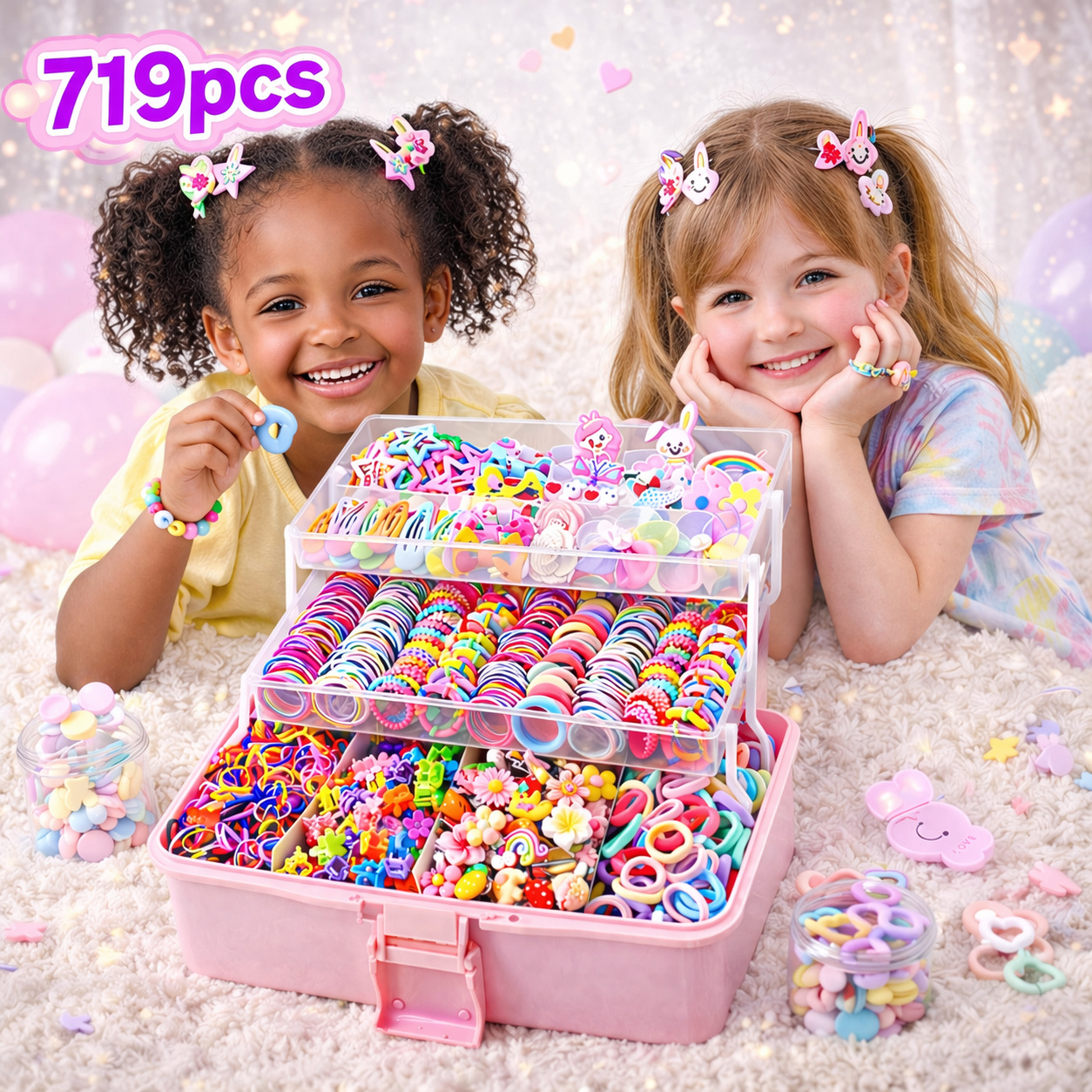kids hair accessories for girls sold on Temu United States display picture 1