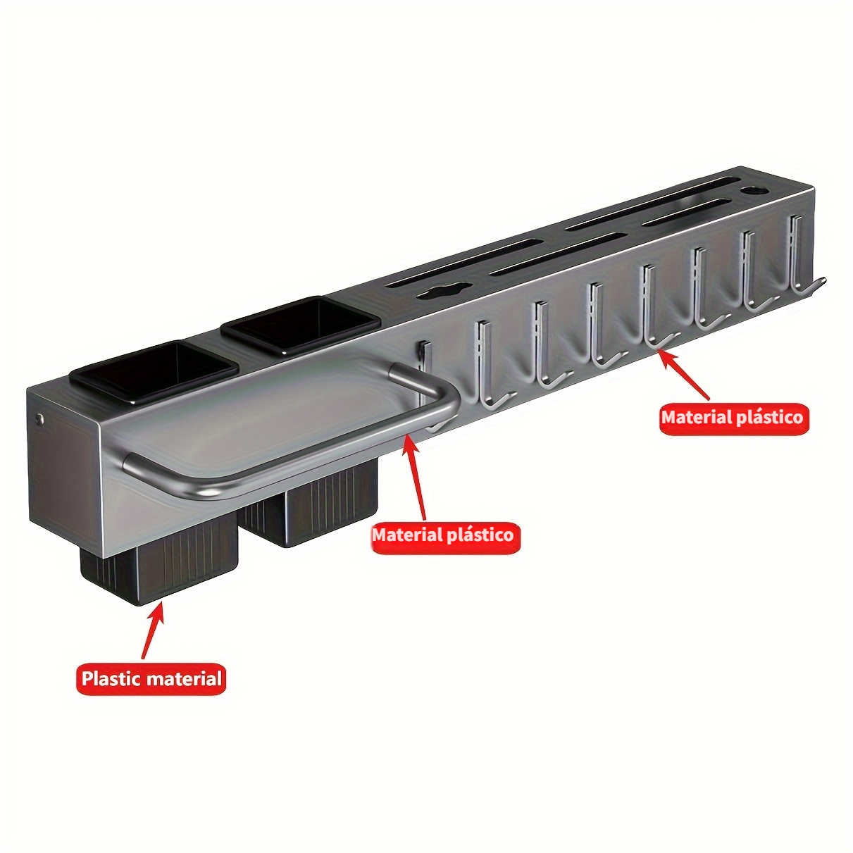 Multifunctional Wall-Mounted Kitchen Storage Rack Heavy-Duty Knife Rack No-Drill Installation Storage for Knives, Kitchen Utensils, and Cutting Boards Space-Saving for Home and Restaurant Storage and Organization