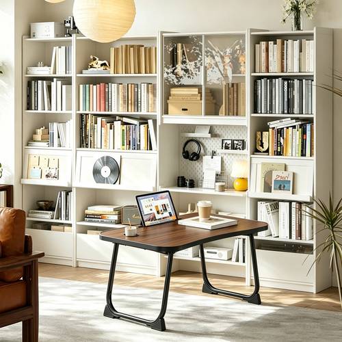 multifunctional folding table everyday laptop desk dual scene design for bed and sofa non slip surface for snack placement and office use 8 5 26 6 folding table bedside table reading table gaming table oz014