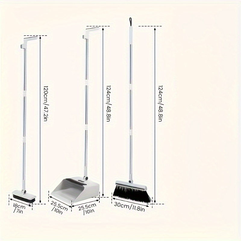 3 in 1 90 off layer broom and broom set   bristle broom multi surface cleaning kit suitable for living room bedroom bathroom carpet hard floors durable plastic home and   use Product details 5