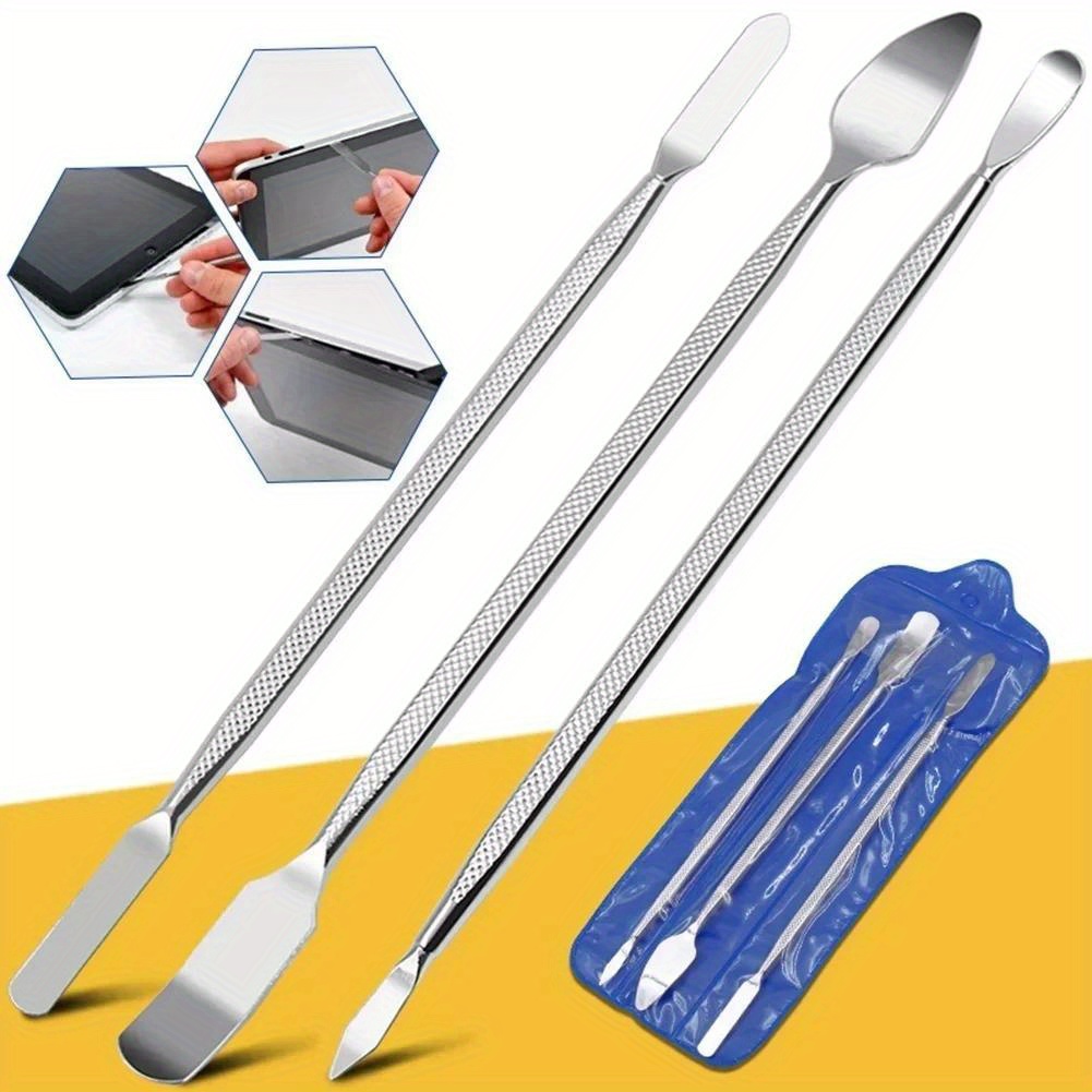 Image of 3pcs Repair Opening Pry Hand Tool Kit Blade Smart Phone Tablet Pc Metal Spudger Disassemble Tools Set