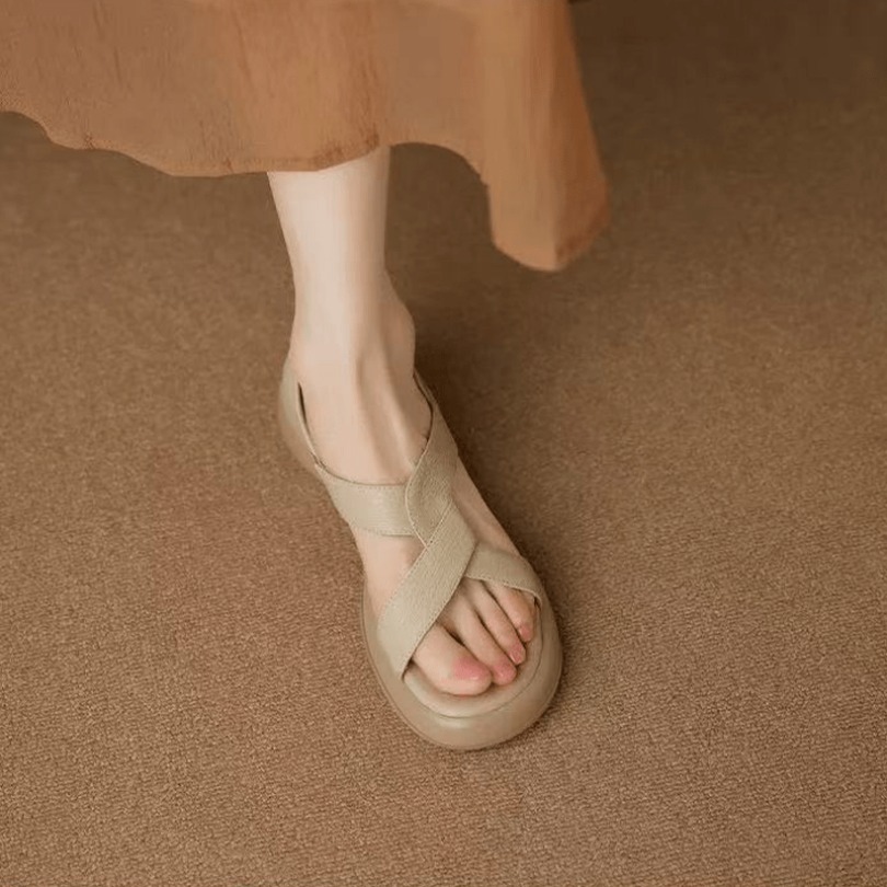 TEMU Exquisite, Fashionable, Versatile And Western Style2# Versatile Casual And Comfortable Beach Sandals For Women's Summer Soled Lightweight Sports