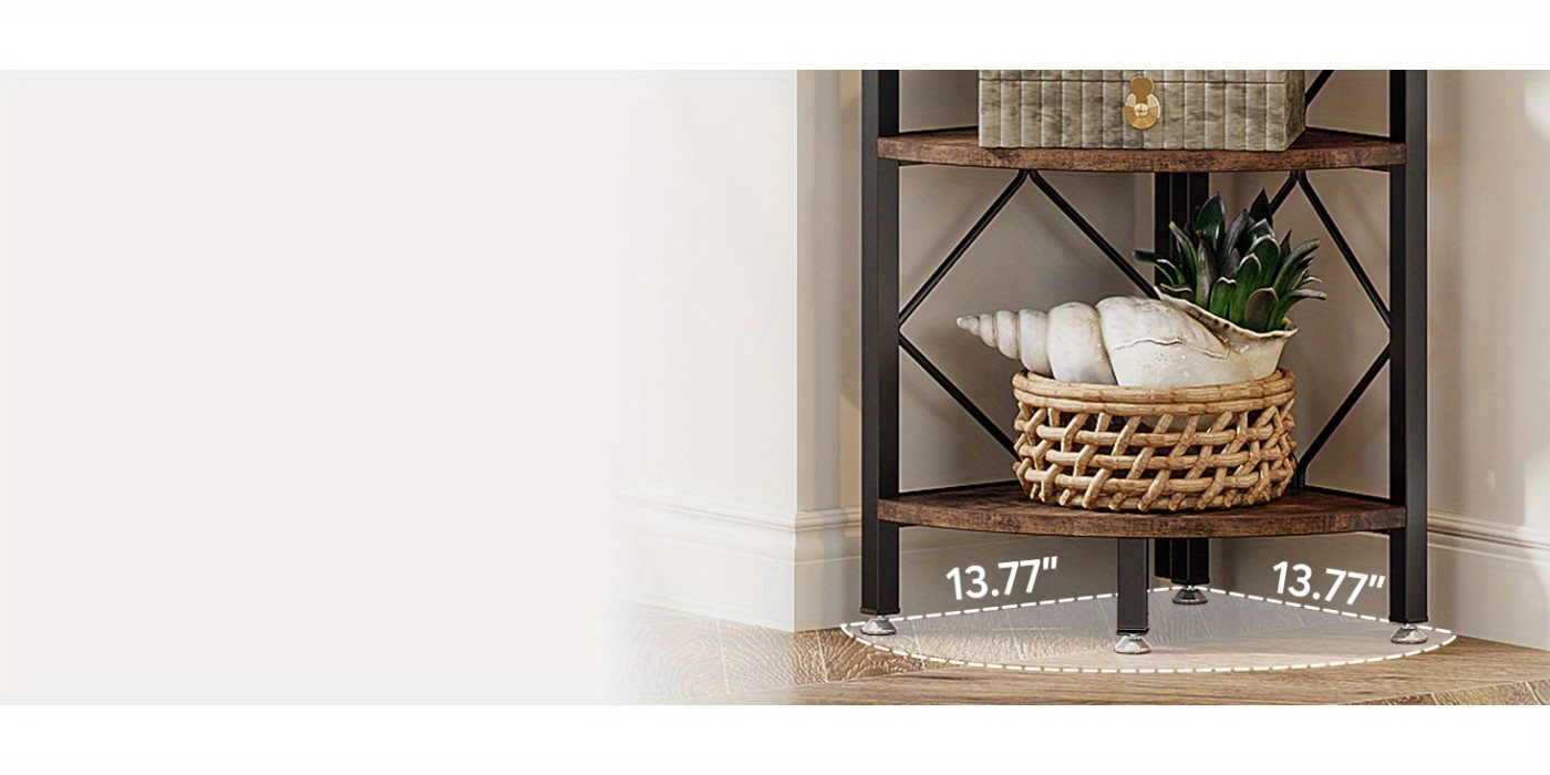Raft de colț cu 7 niveluri, 199.9 cm înălțime extra pentru bibliotecă de colț, Raft modern subțire pentru spații mici și înguste, Suport de depozitare din lemn pentru sufragerie, birou acasă, Rafturi metalice pentru depozitare