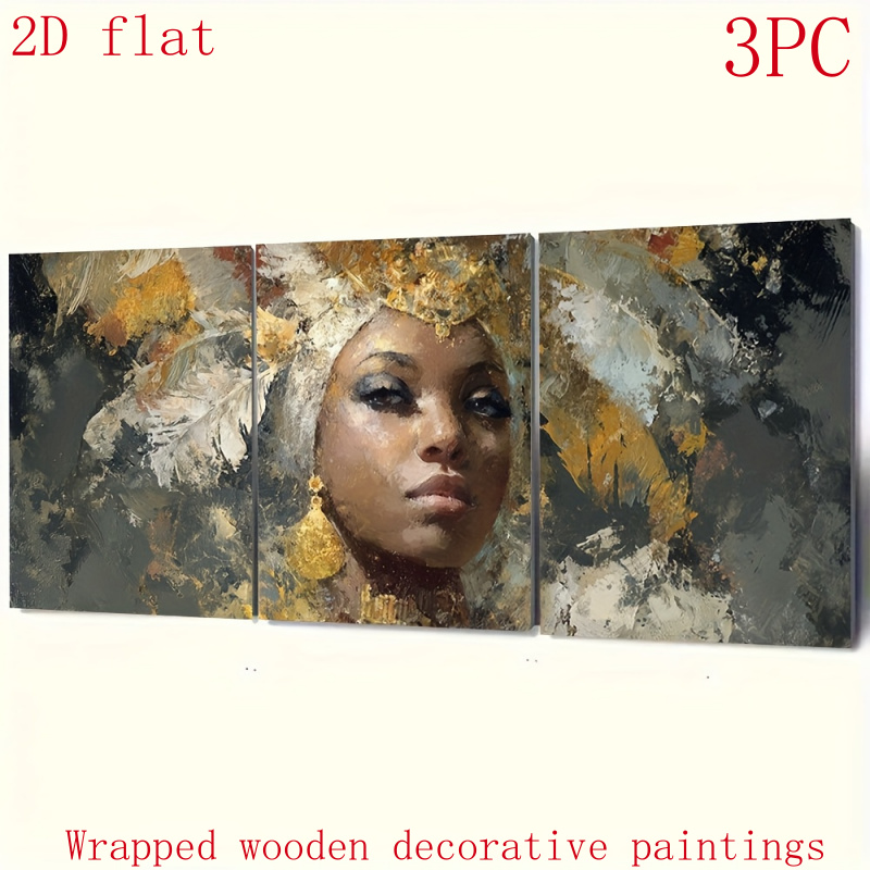 poza articolului plat 2d, 3 buc.   de perete cu zeița bogăției   - picturi aje   potrivite pentru,   cu zeitate din mitologia africană, decorațiuni   înfășurate pentru / utilizare,   vintage cu zeitate   pentru și spații de templu, plat 2d