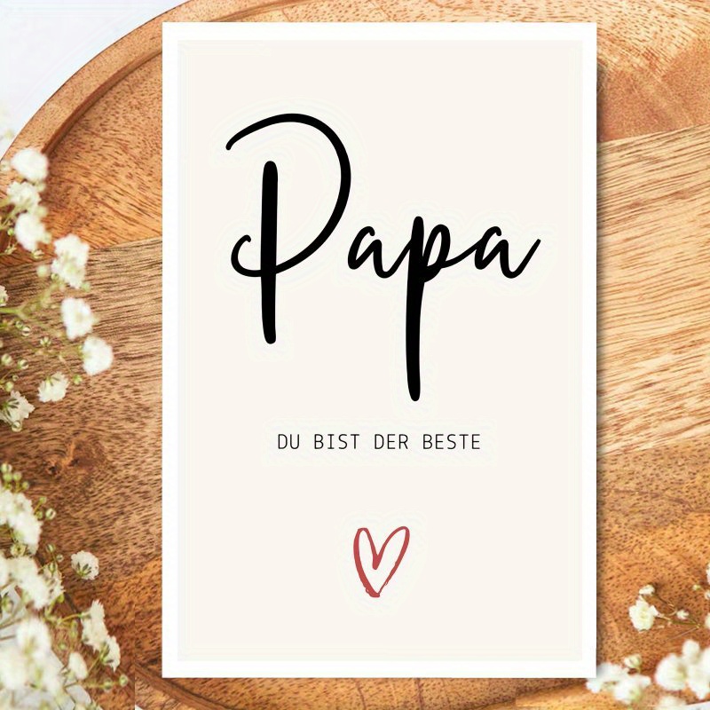 E-shop Lustige deutsche Vatertags-Liebeskarte, Vater-Gedicht, Dankeschön für Vater, für Geburtstag, Alles Gute zum Vatertag, Bester Papa der Welt,