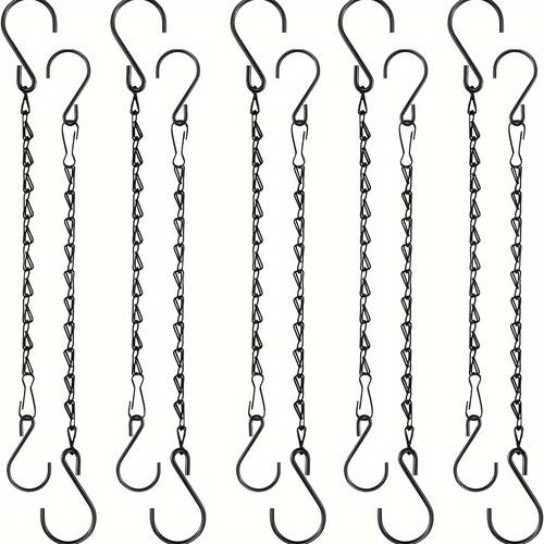 3 plant hanging chain s shaped hook multi purpose chain hook suitable for bird feeders lanterns wind chimes indoor and outdoor decorative hanging chain sturdy and durable home and commercial hanging additions