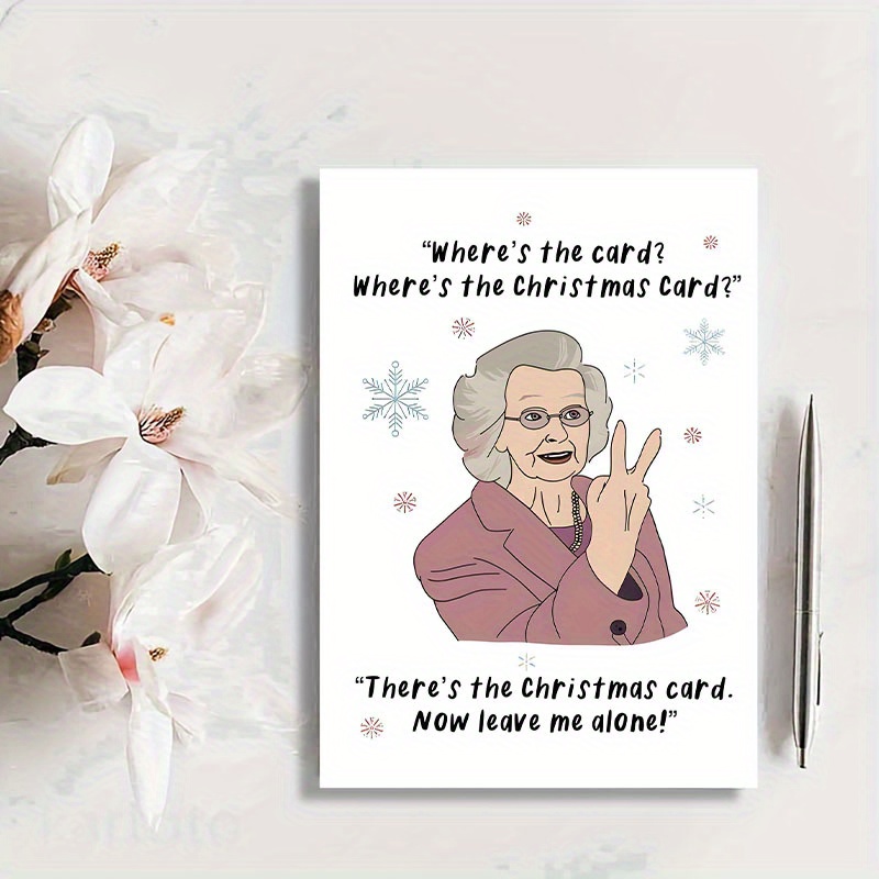   funny christmas card with       humorous holiday greeting for     sending holiday   festive stationery christmas deco