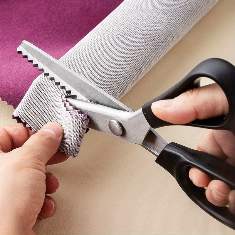 Stainless Steel Triangle Tooth Edge Decorative Fabric Cutter Sewing Quilting Diy Crafts Ergonomic Grip 3mm Triangula
