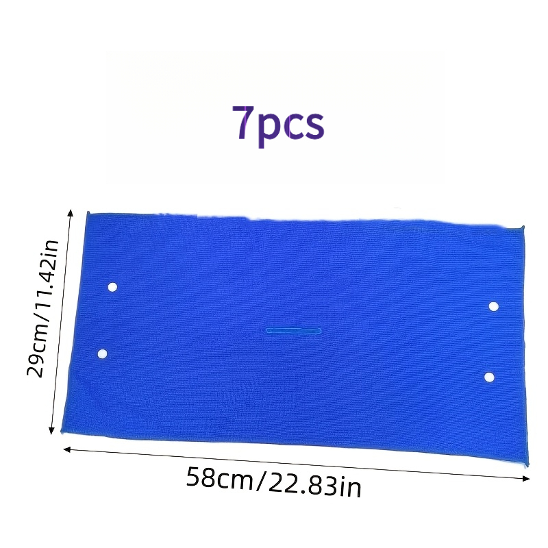 TEMU 7pcs/5pcs/3pcs Mop Cloth Replacement Pack, With Hole Design, Compatible With Most Flat Mops, Absorbent And Stain-removing Cleaning Cloth,