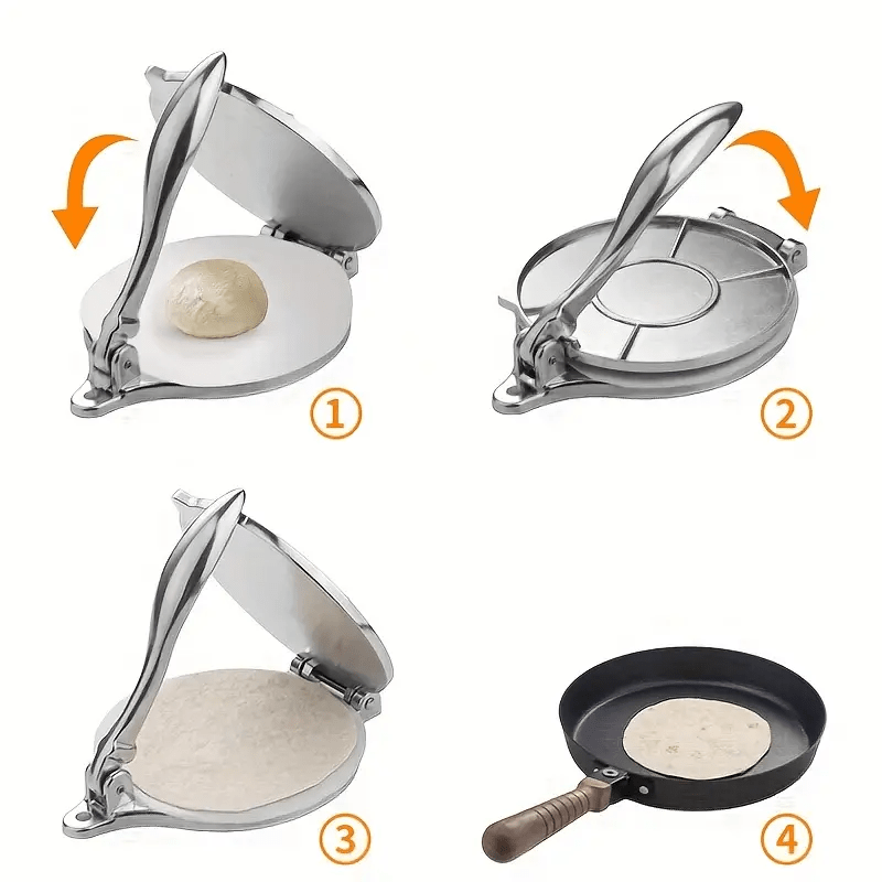 TEMU Dough Pressing Metal Mold, Steel Corn Tortilla Press, Dumpling Dough, Corn Tortilla Bread Mold, Sandwich Corn Tortilla Press, Corn Tortilla