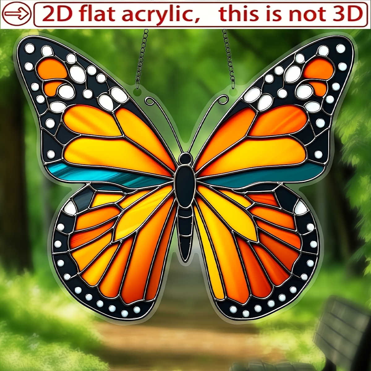 TEMU 2d Flat, Bohemian Retro Acrylic Wall Panels - Vibrant Suitable For Indoor/outdoor Decoration, Suitable For Windows, Gardens, , Patios - Mounting