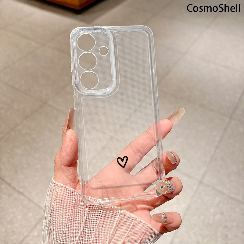 Phone Case - A Trendy Clear Tpu Shockproof Phone Case Featuring A Easy Heart Icon, Perfect As A Gift For For For Galaxy Models Including S25, S24, S23, S22, S21, Note20, Note10, And