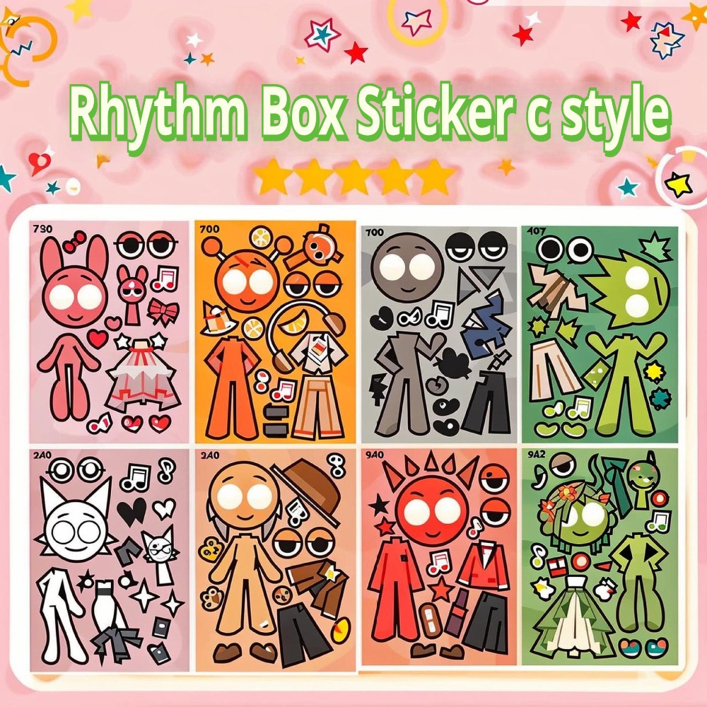   Creative   Sticker Book - Handmade Sketchbook with 12 Unique Outfits, 6 Unique Characters & 6 Unique Outfits, Acid-Free Paper,   Gift for  ,   S Fashion Diary,   S Fashion Diary |   Illustrations | Durable Paper, Paper Doll For Dressing, Toy For Girl, Kawaii Toy, Sticker