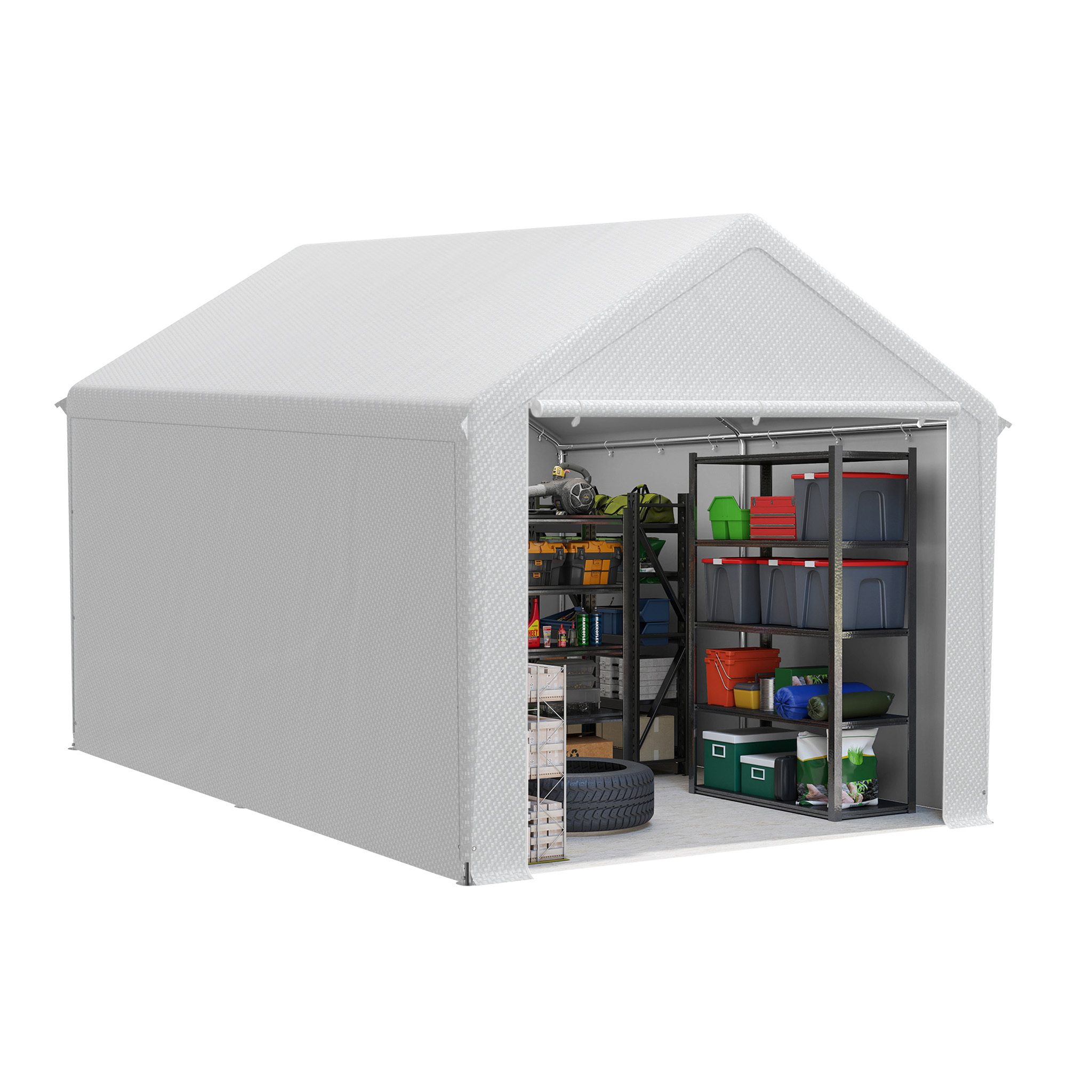 Image of 3x4m Warehouse Tent Storage Tent Equipment Tent With 2 And 2 Entrances For Outdoor