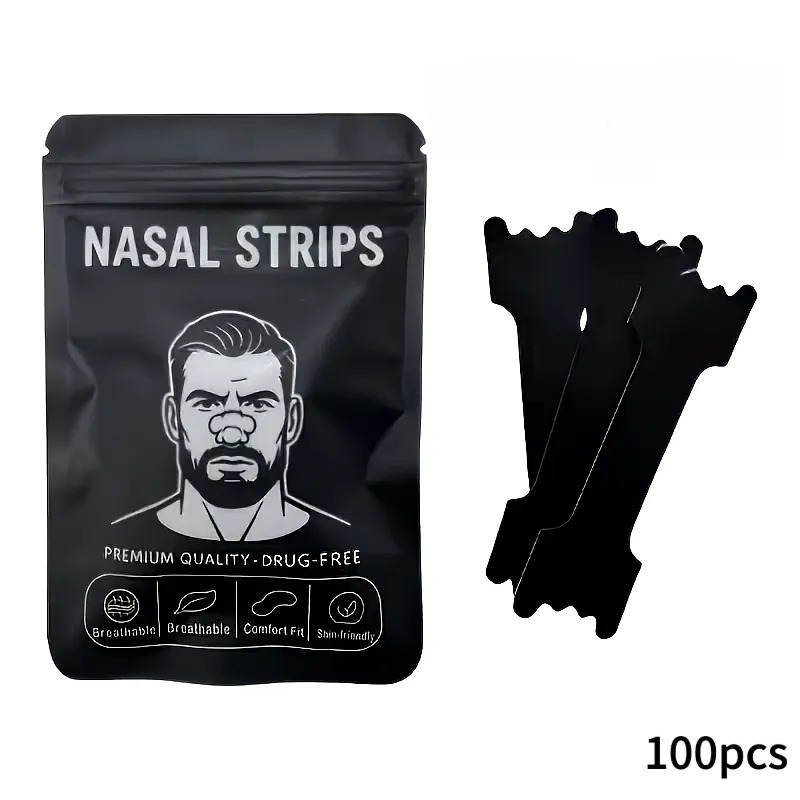 Image of 100pcs Self-adhesive Sports Breathable Nose Patches, Firmness And Easy Removal, Suitable For Sports And Work, Best Gift For