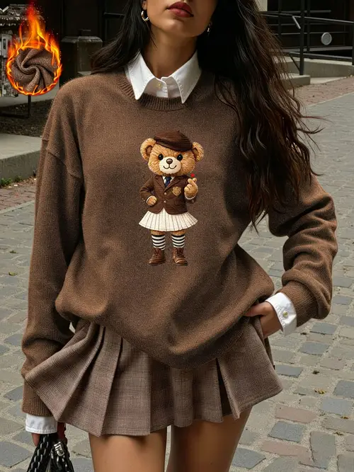 Sweater Making Machine bear sweater sold on Temu United States