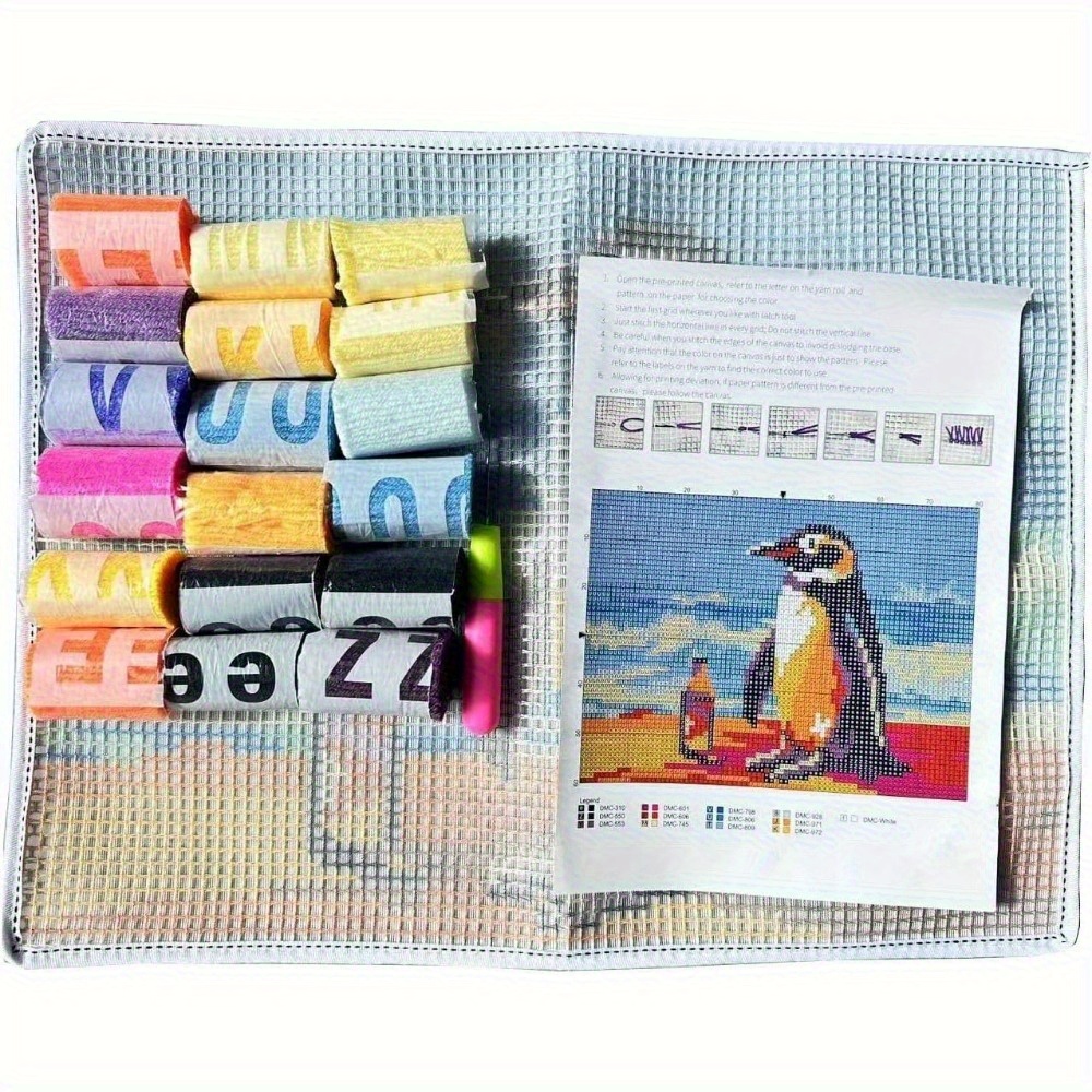 Easter Bunny Latch Hook Rug Kit for DIY Needlework